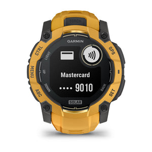 Instinct® 3 – 50 mm, Solar, Sunburst mit Sunburst/Grauem Armband – Garmin