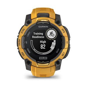 Instinct® 3 – 45 mm, Solar, Sunburst mit Sunburst/Grauem Armband – Garmin