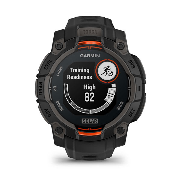 Instinct® 3 – 45 mm, Solar, Schwarz mit schwarzem Armband – Garmin