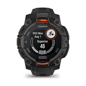 Instinct® 3 – 45 mm, Solar, Schwarz mit schwarzem Armband – Garmin