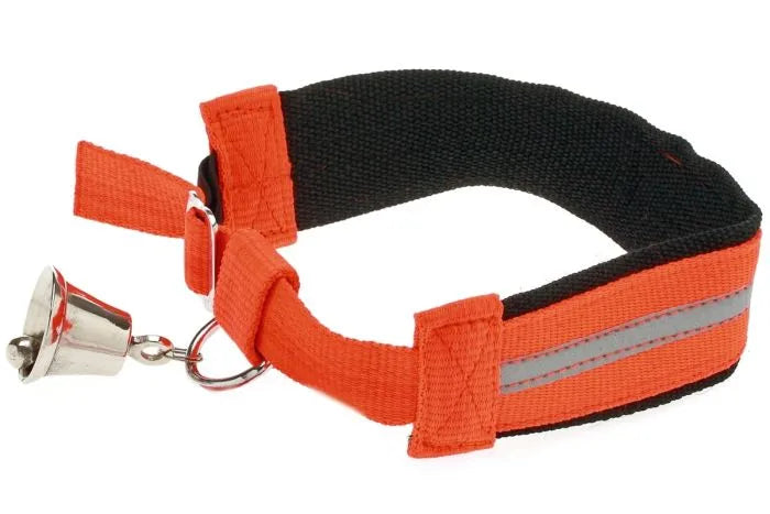 Sicherheitshalsband mit Reflektor und Glocke - PROF DOG
