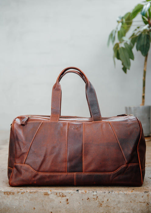 Reisetasche aus Leder – Dunkelbraun – Corium