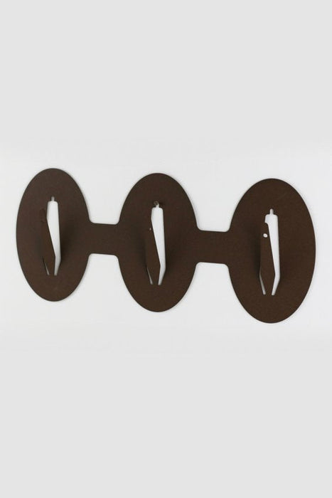 Trophäenplatte für 3 Geweihe horizontal - oval / Corten - Torp Solution