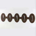 Trophäenteller für 5 Böcke waagerecht - oval / Corten - Torp Solution