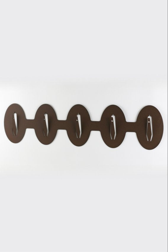 Trophäenteller für 5 Böcke waagerecht - oval / Corten - Torp Solution