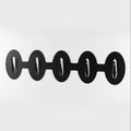 Trophäeplatte für 5 Böcke horizontal - oval / Schwarz - Torp Solution
