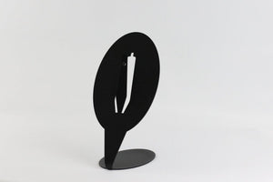 Trophäeplatte Tischmodell für Bock - Oval / Schwarz - Torp Solution