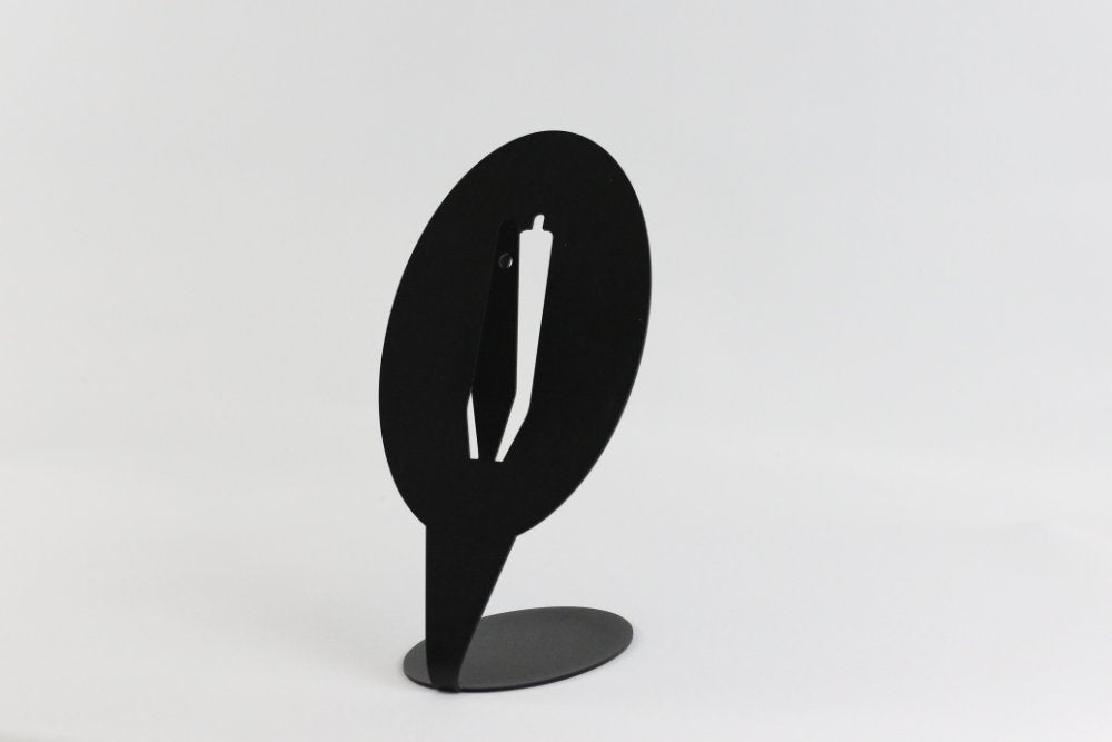 Trophäeplatte Tischmodell für Bock - Oval / Schwarz - Torp Solution