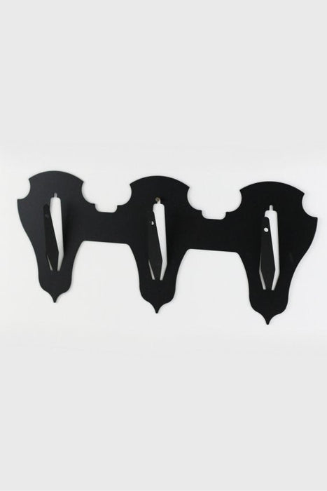 Horizontale Trophäentafel für 3 Böcke - klassisch in Schwarz - Torp Solution