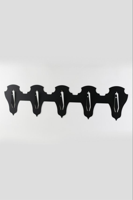 Trophäenteller für 5 Geweihe horizontal - classic / Schwarz - Torp Solution