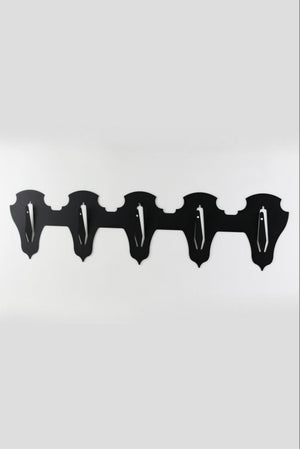 Trophäenteller für 5 Geweihe horizontal - classic / Schwarz - Torp Solution
