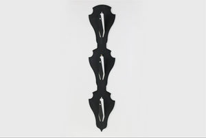 Aufsatzplatte für 3 Geweihe vertikal - Classic / Schwarz - Torp Solution